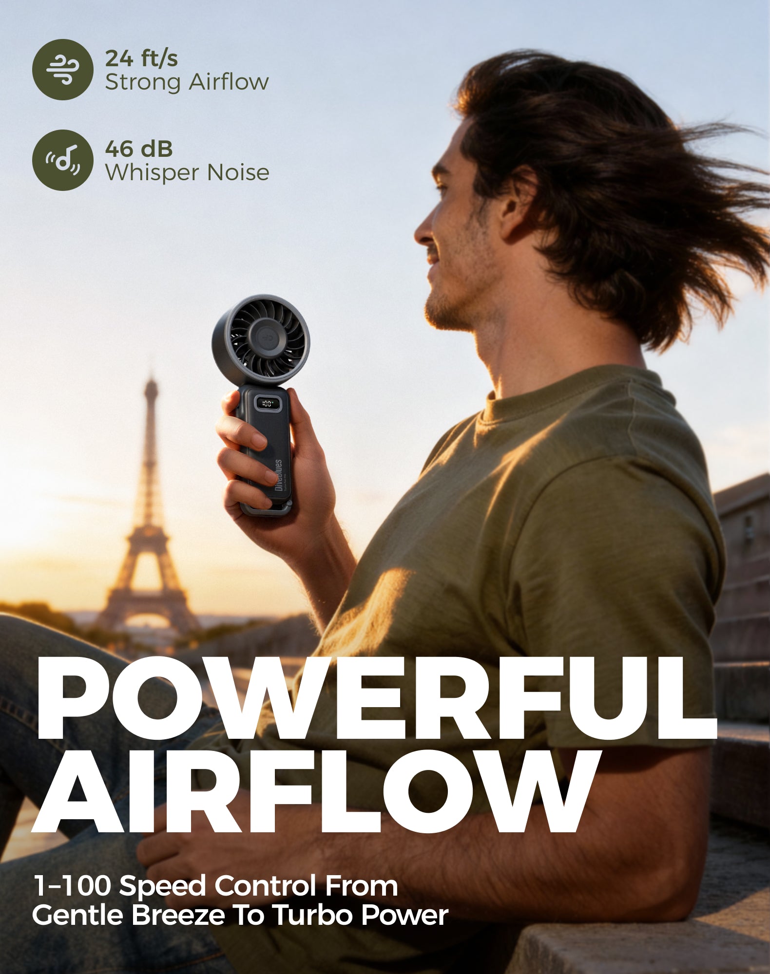 Flux d'air puissant